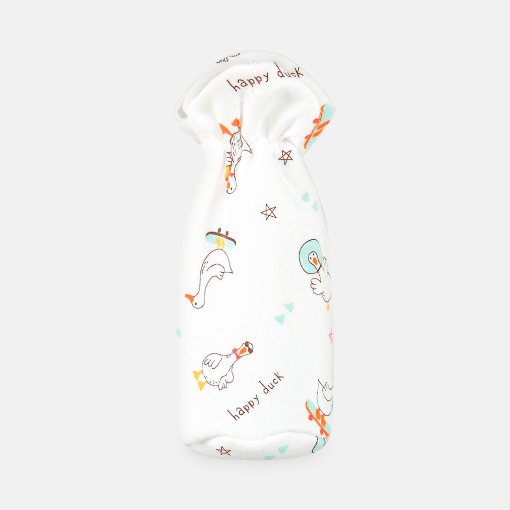 FEEDER COVER WHITE-SEA GREEN HAPPY DUCK