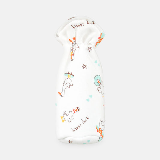 FEEDER COVER WHITE-SEA GREEN HAPPY DUCK