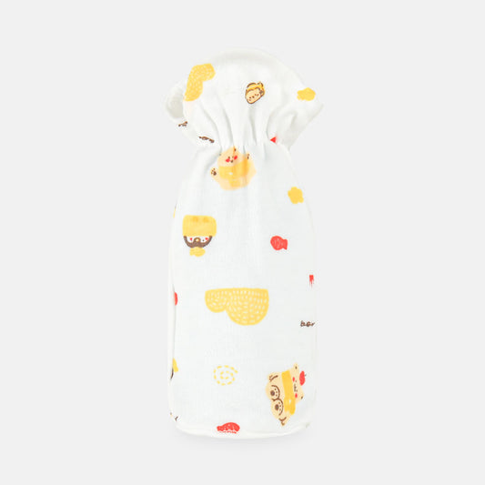 FEEDER COVER WHITE-YELLOW WINTER ANIMAL THEME