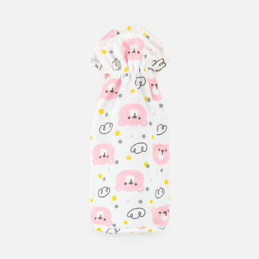FEEDER COVER WHITE-PINK BEAR FACE