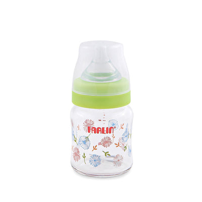 WIDE NECK GLASS FEEDER 120ML - GREEN