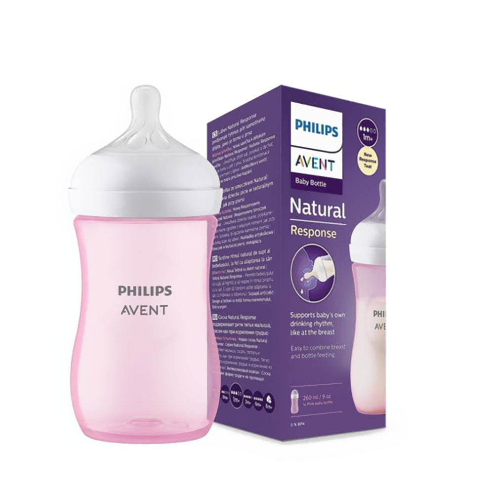 NATURAL III PP BOTTLE 9OZ PINK