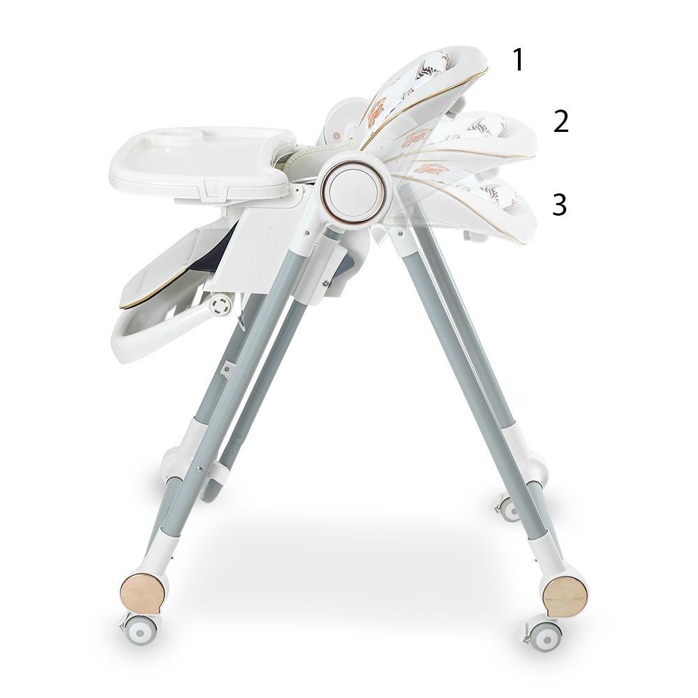 HIGH CHAIR WITH ADJUSTABLE HEIGHT WHITE