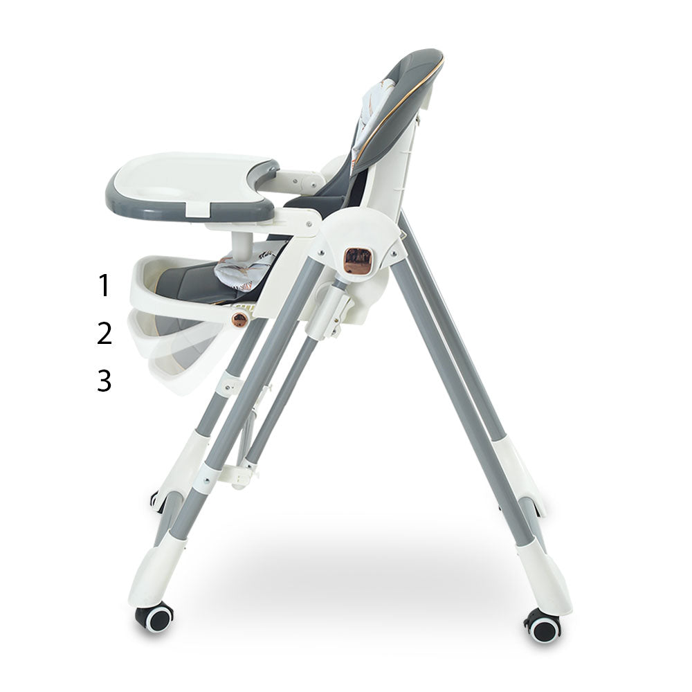 HIGH CHAIR WITH ADJUSTABLE HEIGHT MOD GREY