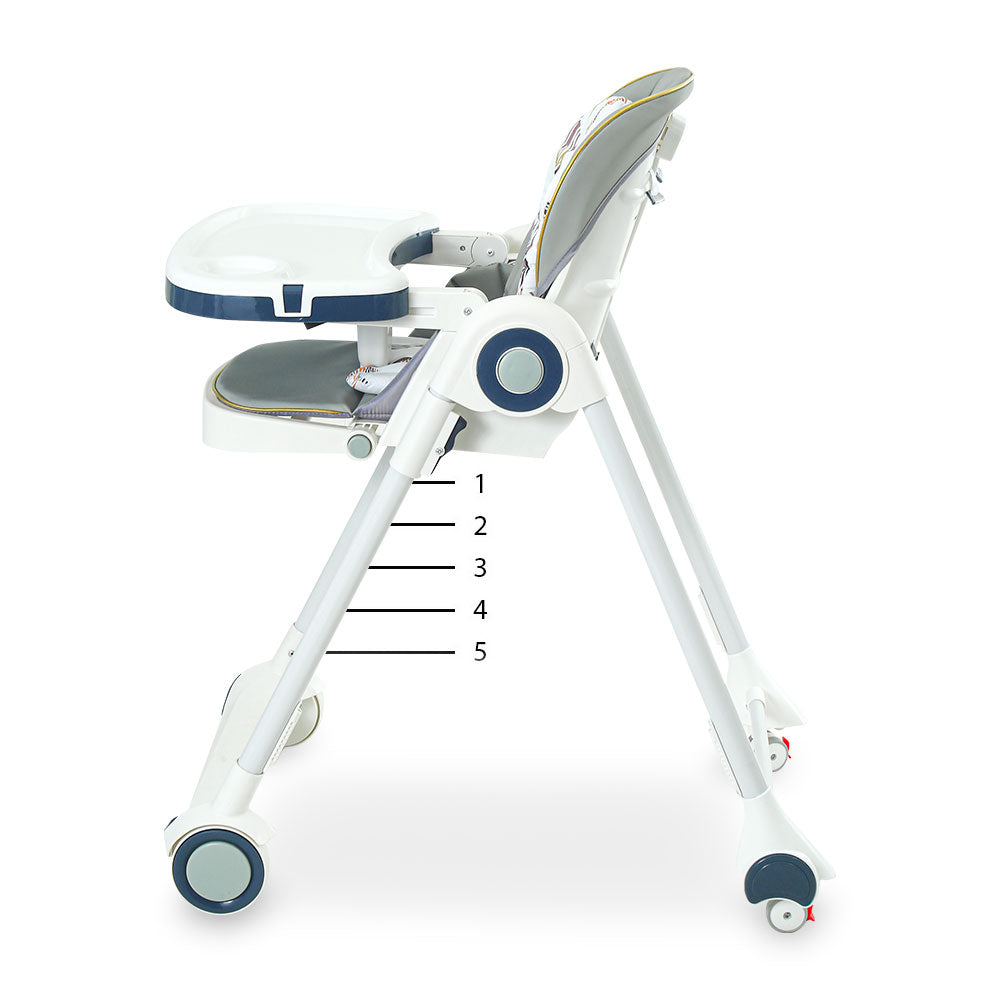 HIGH CHAIR WITH ADJUSTABLE HEIGHT GREY