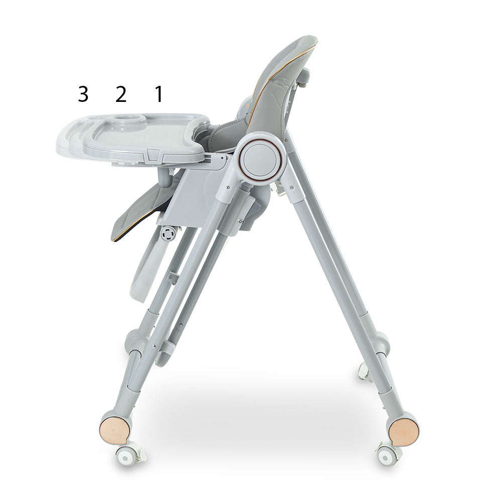 HIGH CHAIR WITH ADJUSTABLE HEIGHT GREY