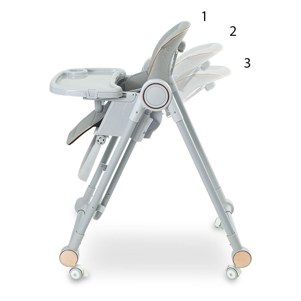 HIGH CHAIR WITH ADJUSTABLE HEIGHT GREY