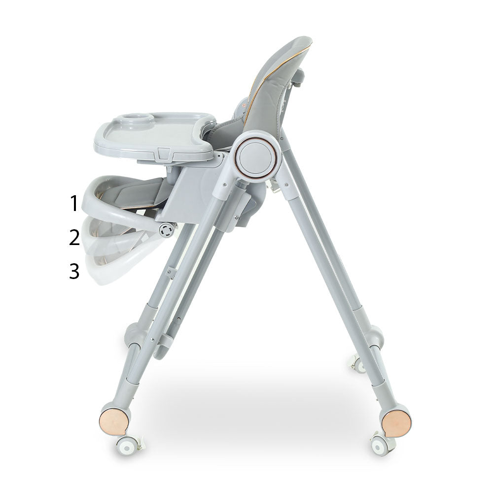 HIGH CHAIR WITH ADJUSTABLE HEIGHT GREY