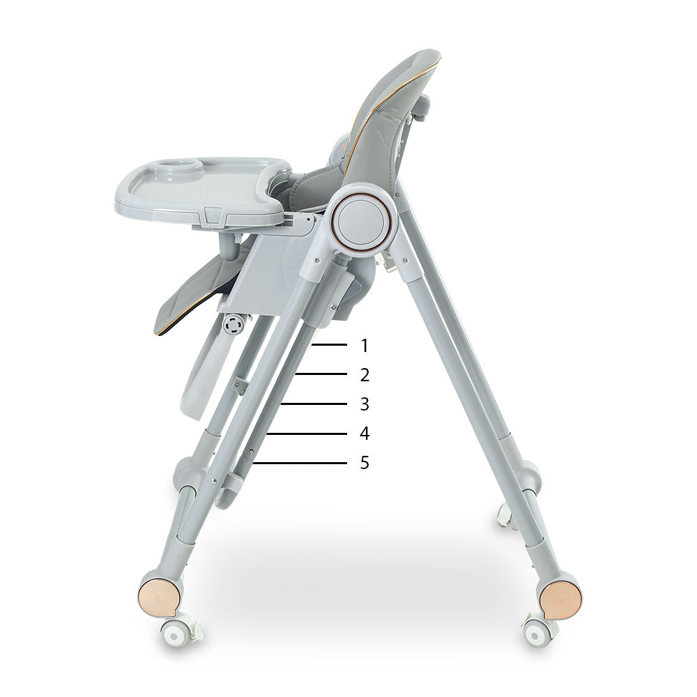 HIGH CHAIR WITH ADJUSTABLE HEIGHT GREY