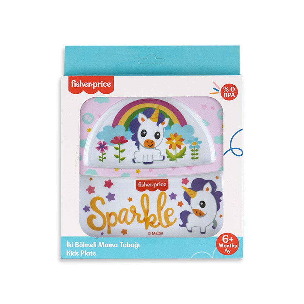 FEEDING PLATE PURPLE SPARKLE UNICORN