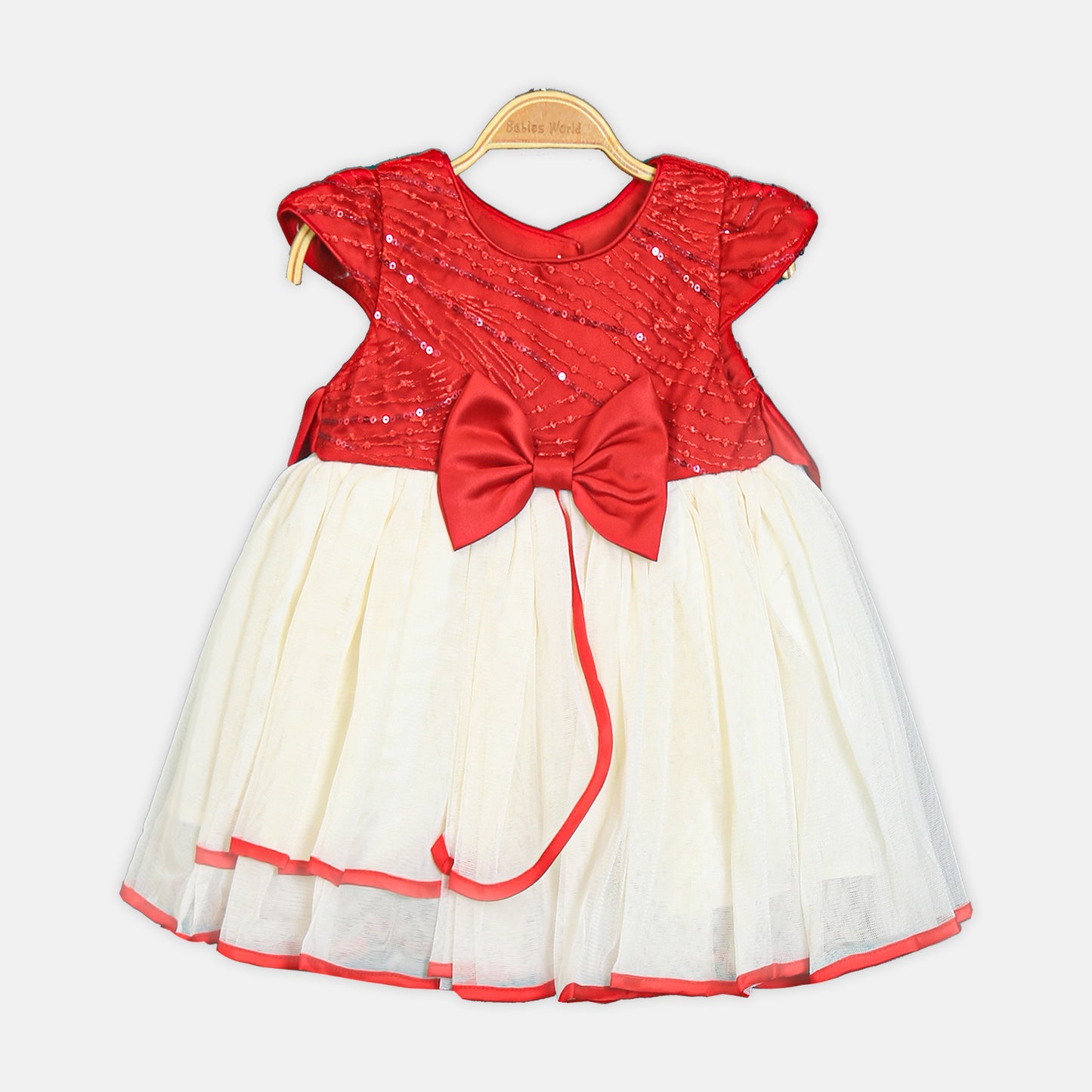 RED RADIANCE PARTY FROCK