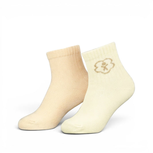 WHITE ANKLE GIRL SOCKS PK-2