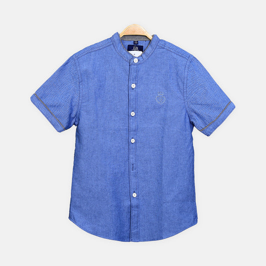 COOL BLUE MANDARIN SHIRT