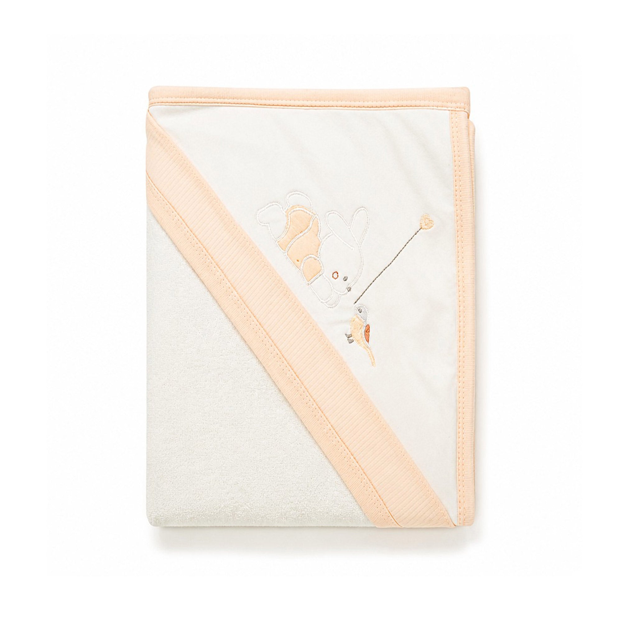BUNNY WITH BALLOON HOODED BATH TOWEL