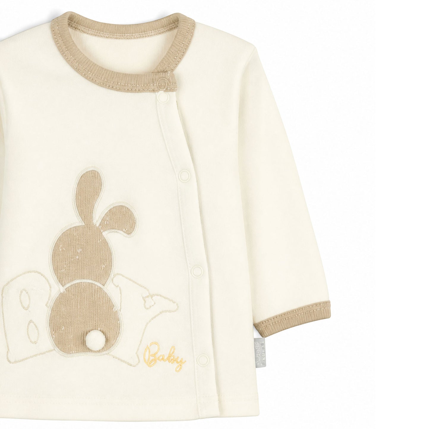 CREAM AND BROWN BUNNY BABY BOY GIFT SET