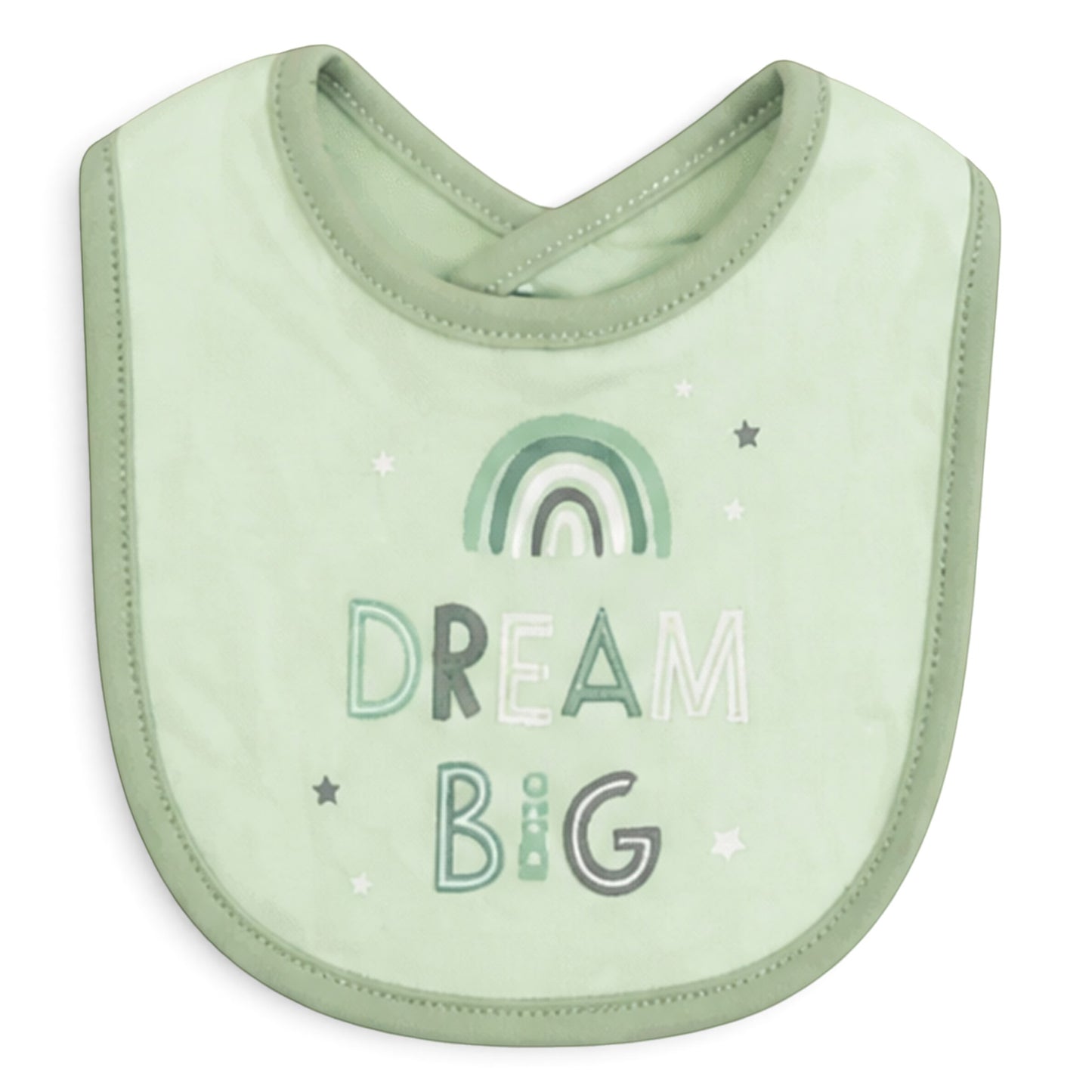 RAINBOW-THEMED INFANT BIBS PK-2 & 2 BOOTIES