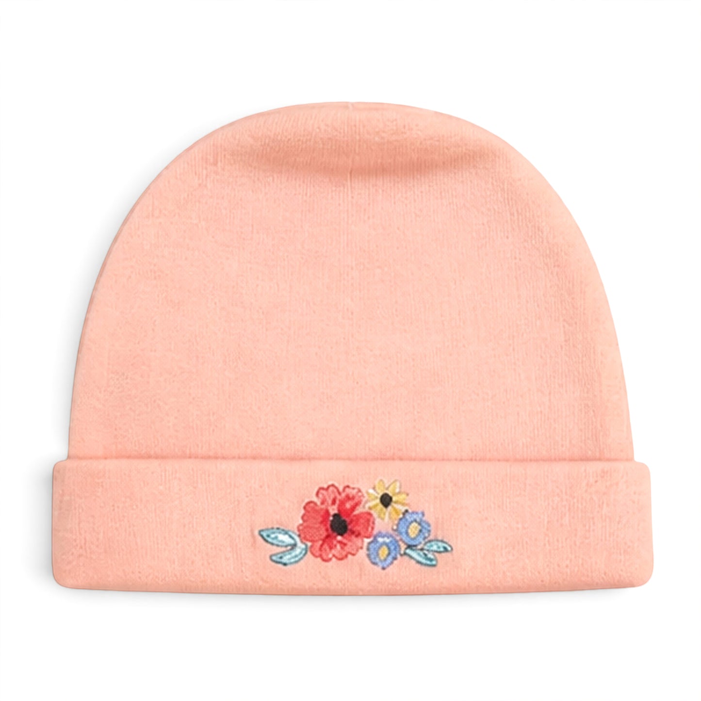 FLORAL INFANT BABY CAPS PK-3