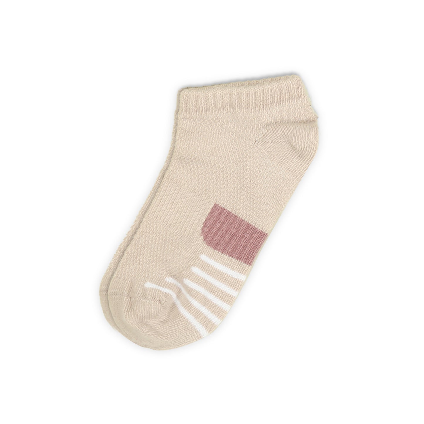 DUSKY PINK STRIPED GIRL SOCKS