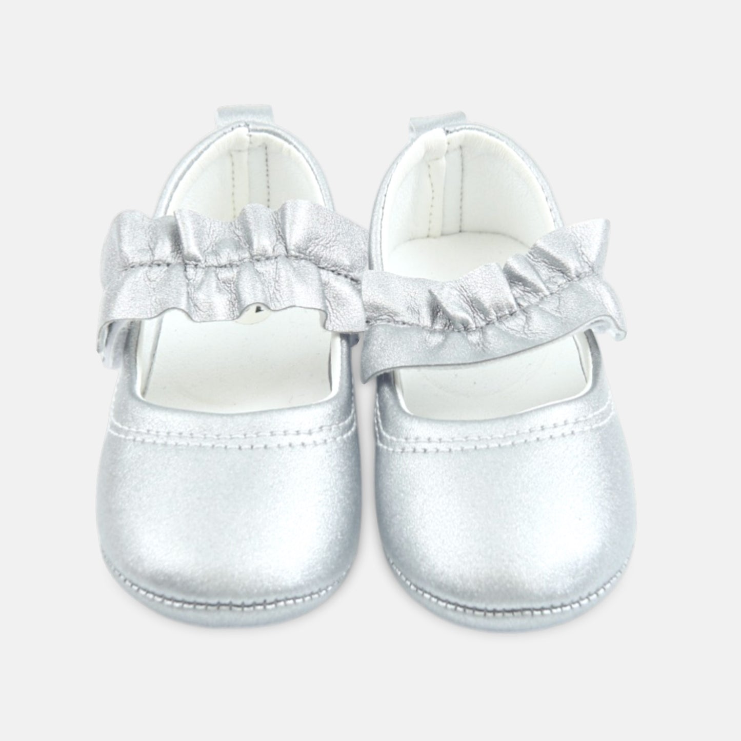 Silver Ruffle Flat
