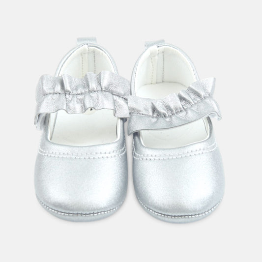 Silver Ruffle Flat