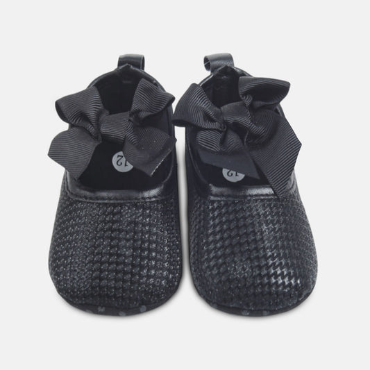 Black Shimmer Bow Pre-Walker