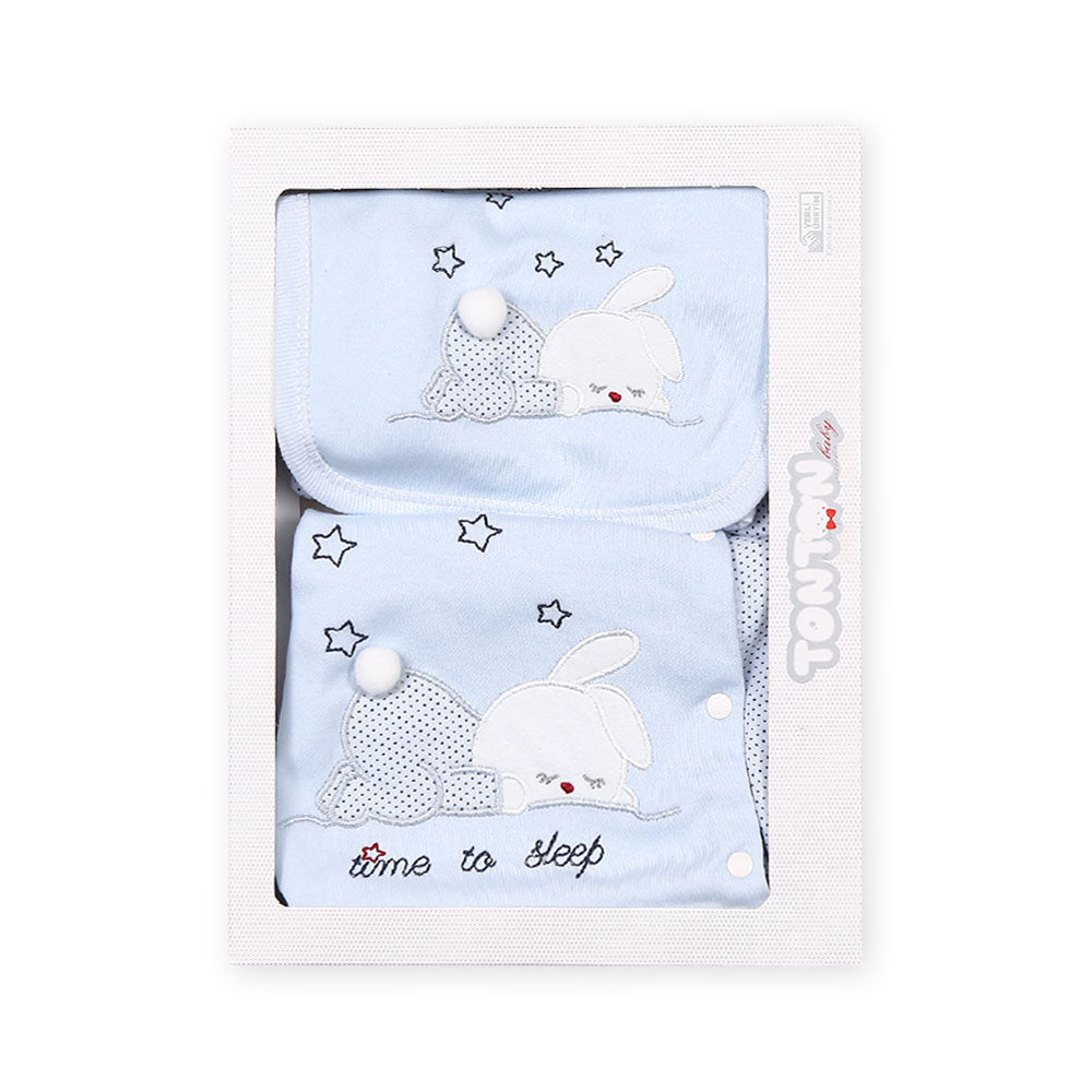 BABY BOY GIFT SET BLUE SLEEPY BUNNY