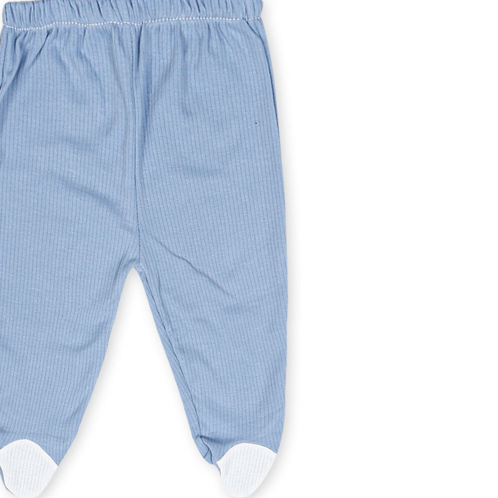 BABY BOY GIFT SET STONE BLUE GIRAFFE & HELICOPTER