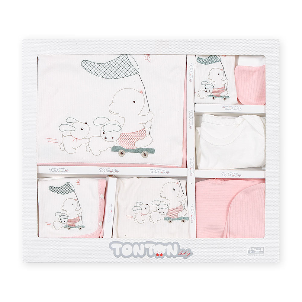 BABY GIRL GIFT SET PINK BUNNIES