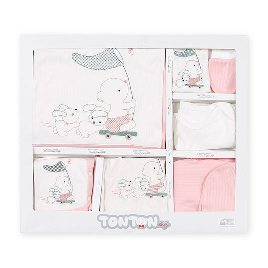 BABY GIRL GIFT SET PINK BUNNIES