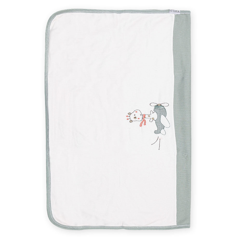 GIFT SET UNI SEX SAGE GREEN GIRAFFE & HELICOPTER