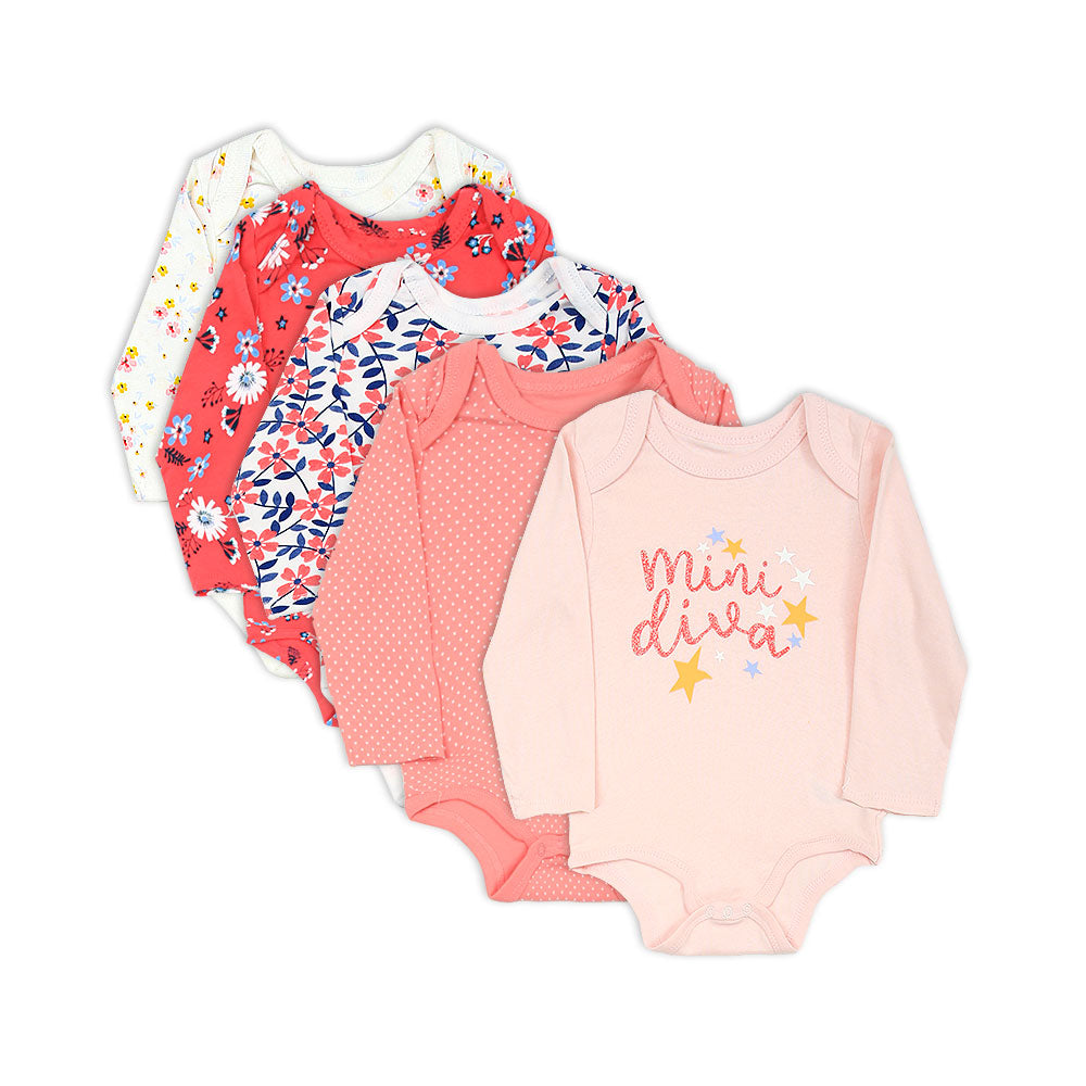 GIRL BODY SUIT PK-5 FULL SLEEVE MINI DIVA