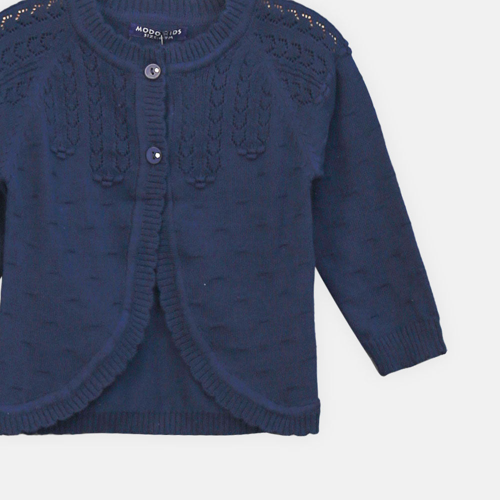 GIRL CARDIGAN NAVY BLUE