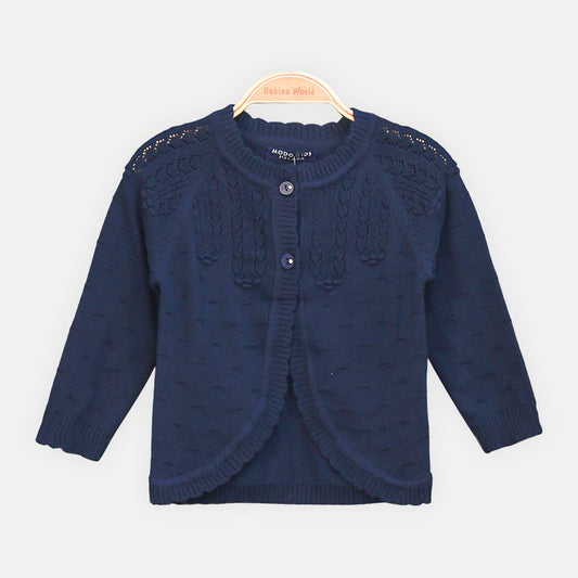 GIRL CARDIGAN NAVY BLUE
