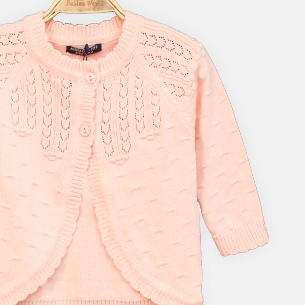 GIRL CARDIGAN PEACH