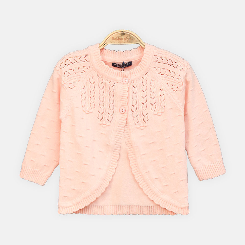 GIRL CARDIGAN PEACH
