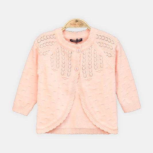 GIRL CARDIGAN PEACH