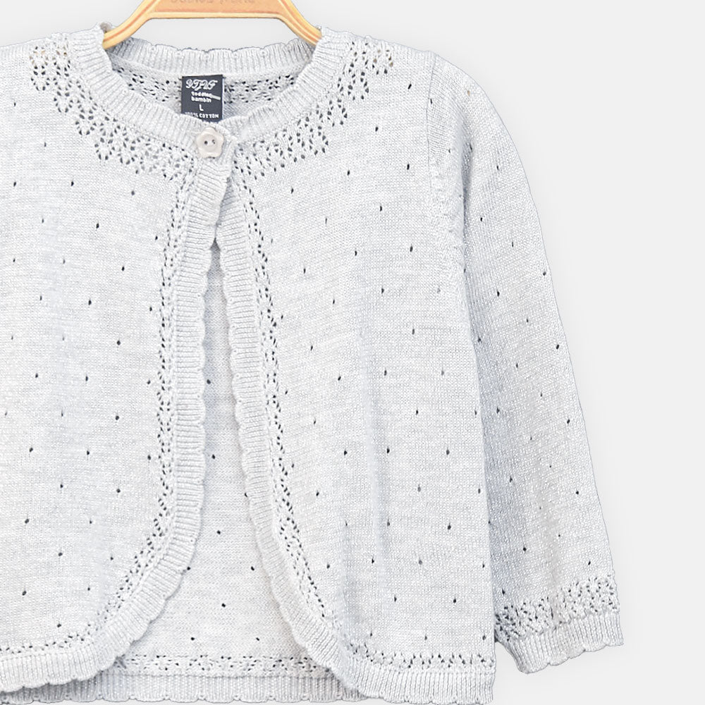 GIRL CARDIGAN LIGHT GREY