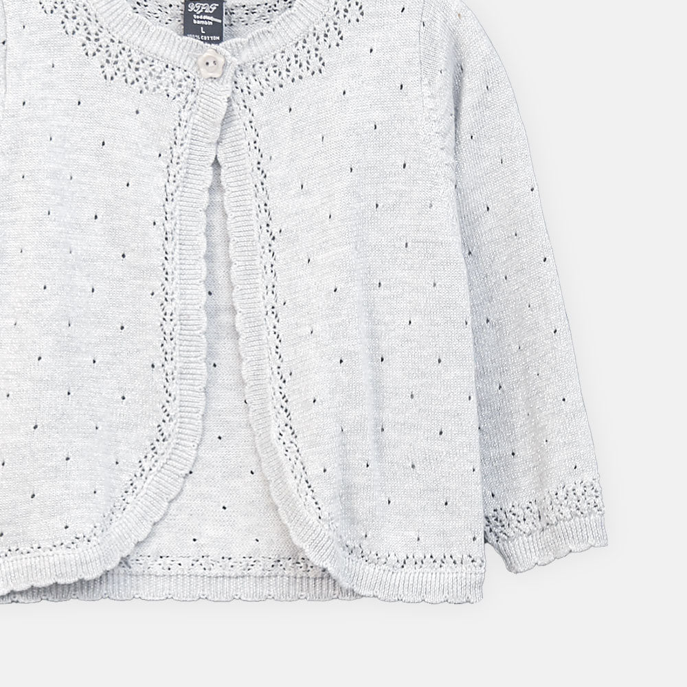 GIRL CARDIGAN LIGHT GREY