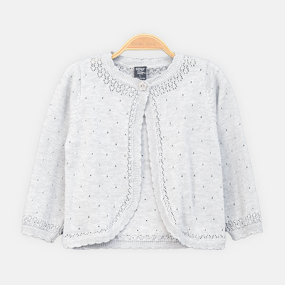 GIRL CARDIGAN LIGHT GREY