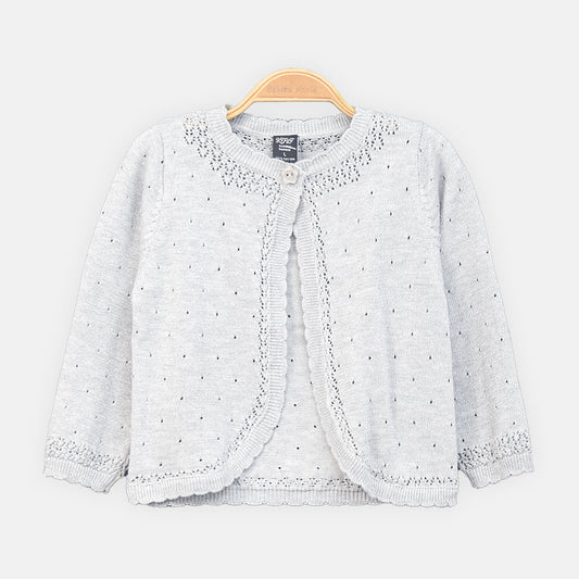 GIRL CARDIGAN LIGHT GREY