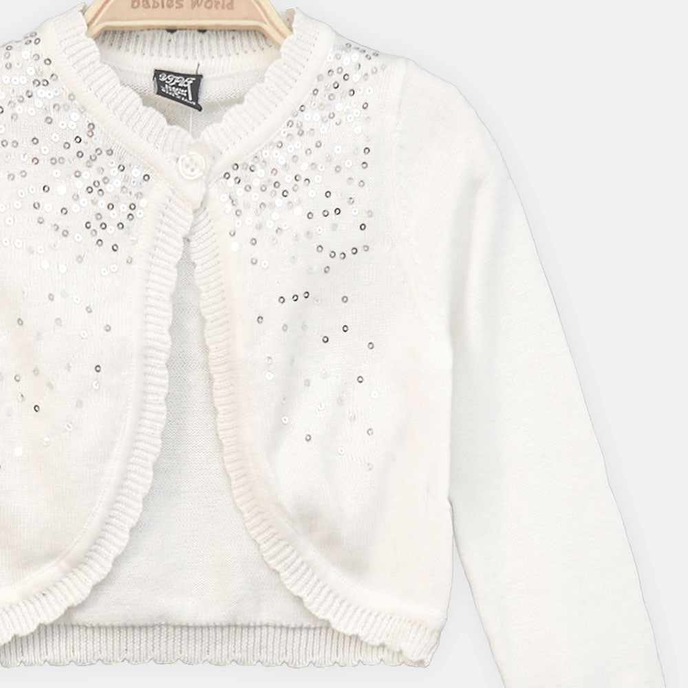 GIRL CARDIGAN OFF-WHITE