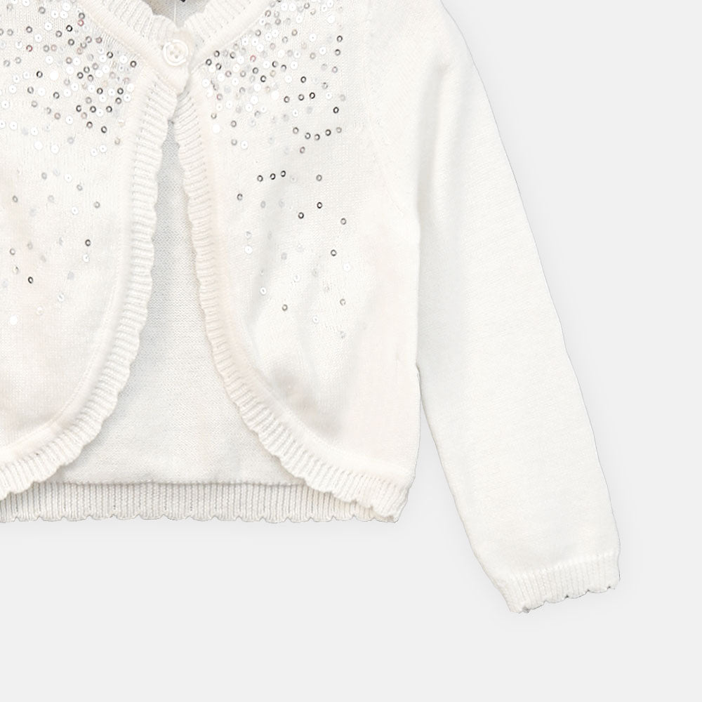 GIRL CARDIGAN OFF-WHITE
