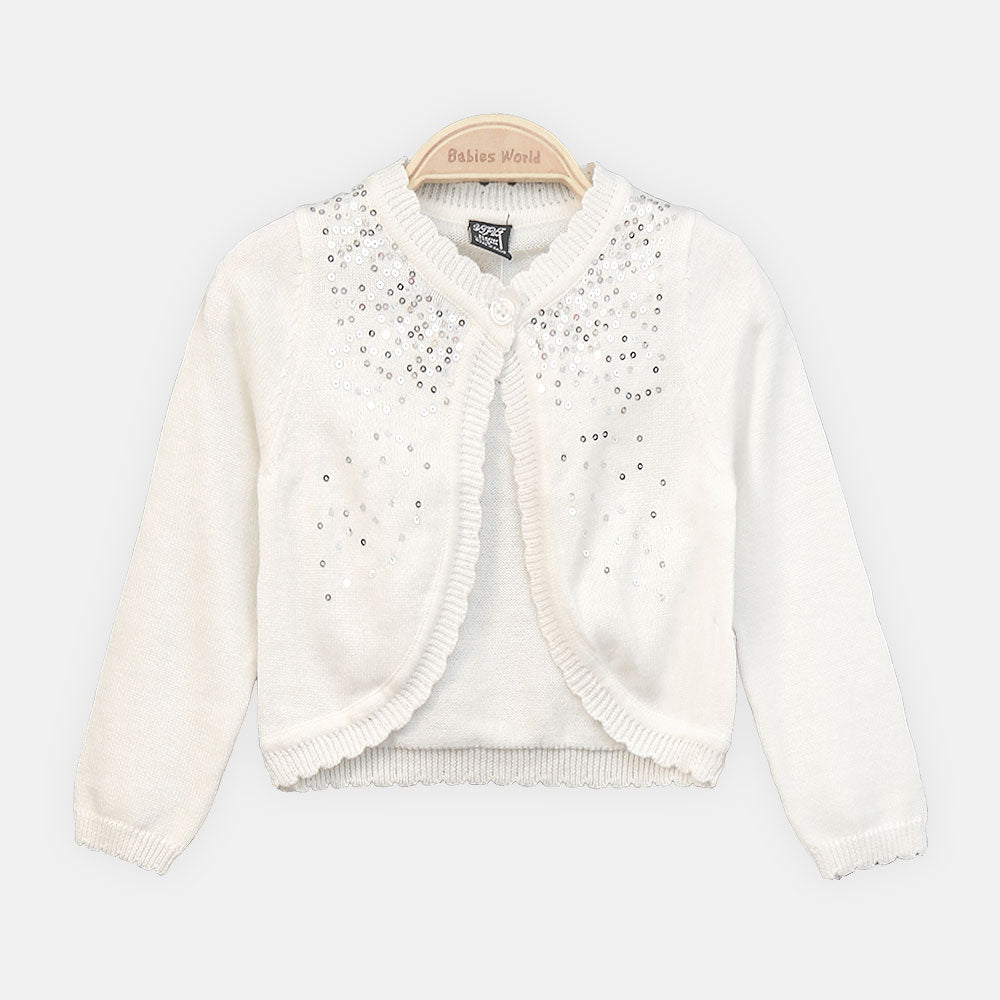 GIRL CARDIGAN OFF-WHITE