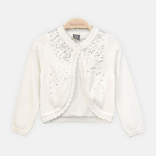 GIRL CARDIGAN OFF-WHITE