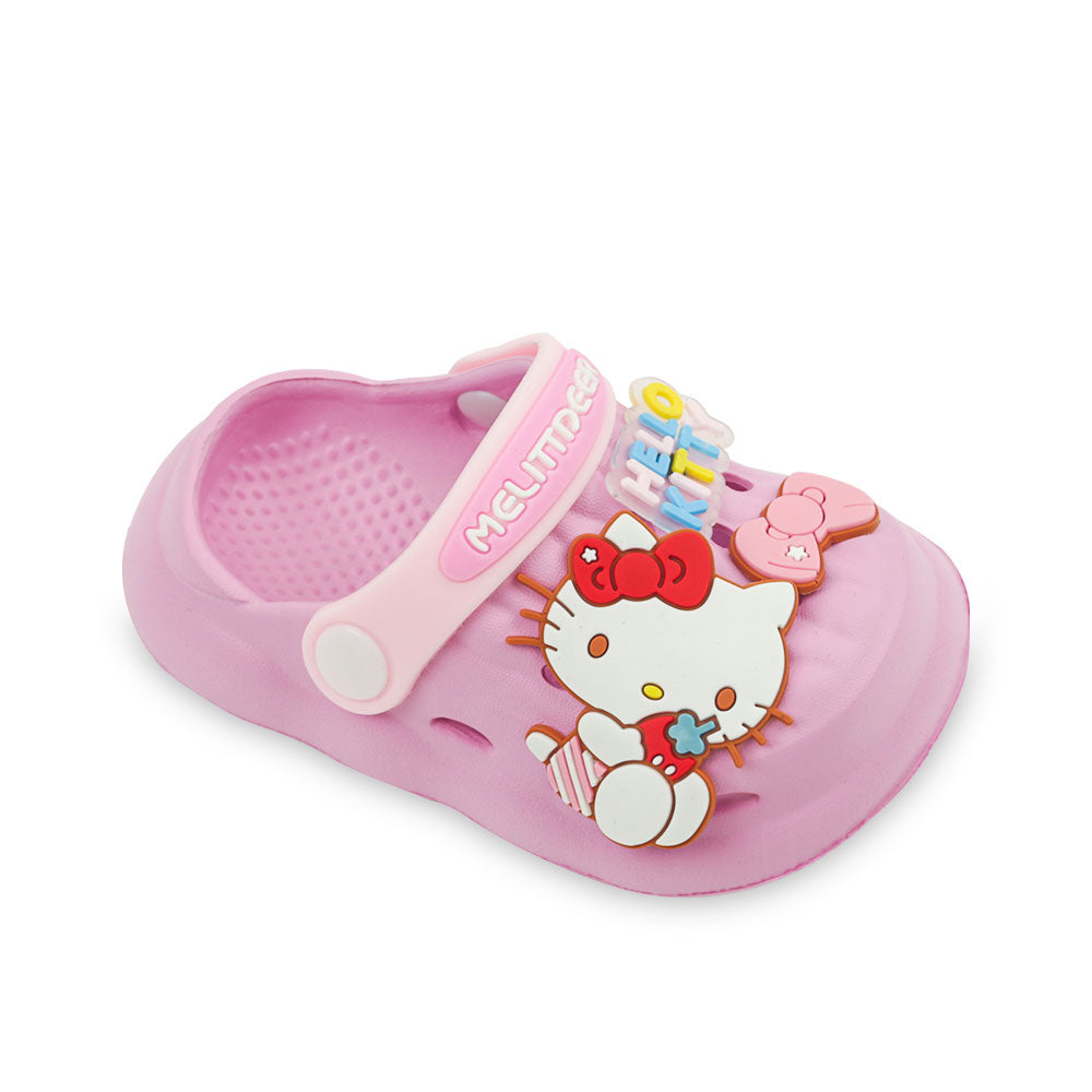 GIRL CROCS DARK PINK HELLO KITTY
