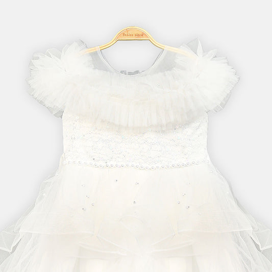 FANCY FROCK SWAN PRINCESS RUFFLE TULLE