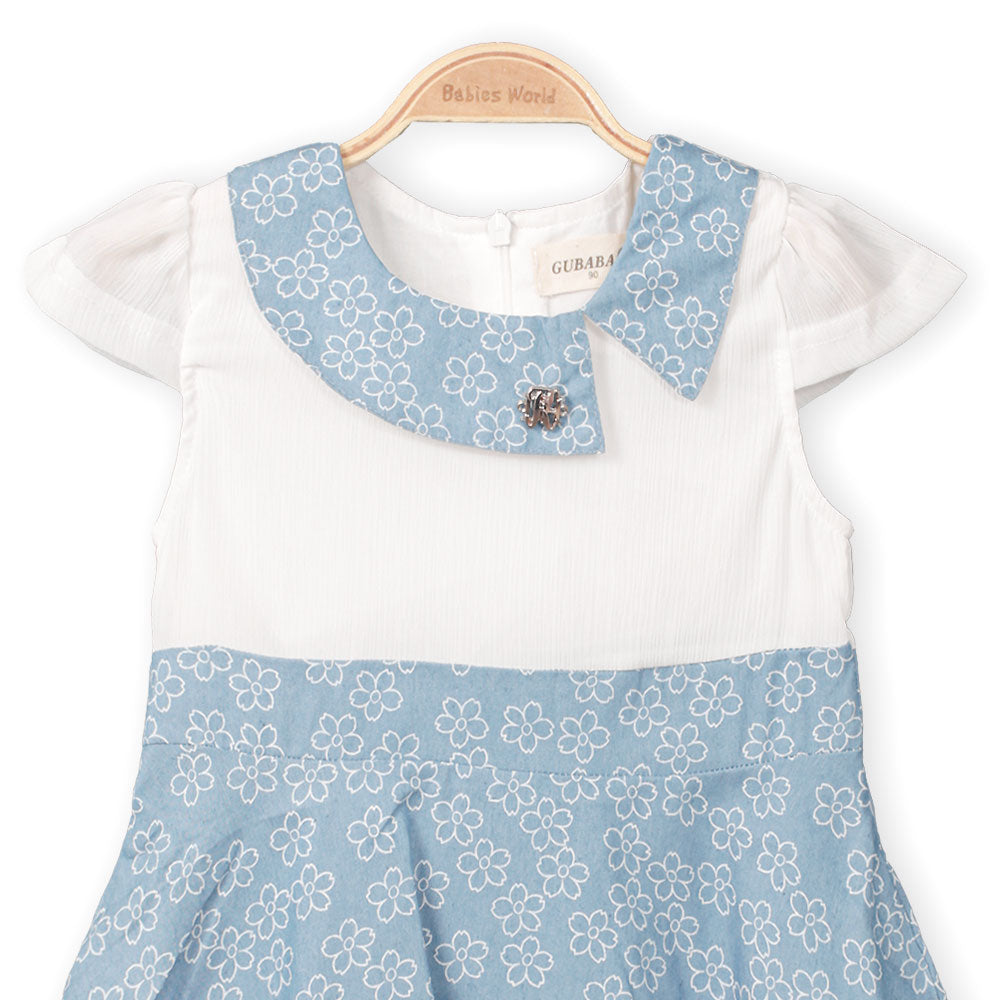 GIRL FROCK BLUE FLORAL
