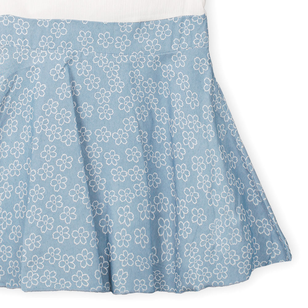 GIRL FROCK BLUE FLORAL