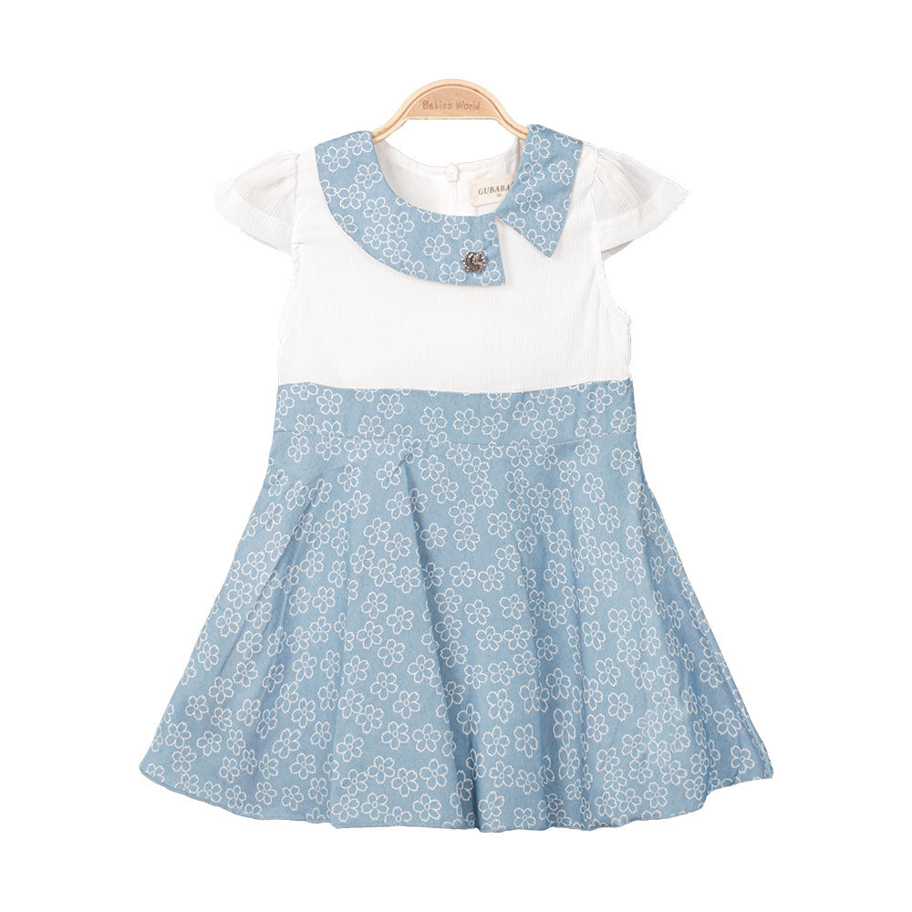 GIRL FROCK BLUE FLORAL