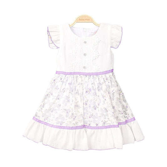 GIRL FROCK LAVENDER FLORAL